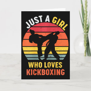 Carte Cadeau pour femme juste une fille qui aime le kick