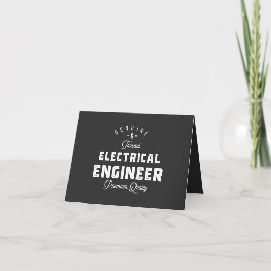 Carte Cadeau pour ingénieur électrique (Devant)