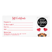 Carte cadeau pour le chien amusant de la Saint-Val (Dos)