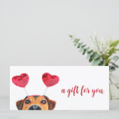 Carte cadeau pour le chien amusant de la Saint-Val (Debout devant)