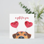 Carte cadeau pour le chien de la Saint Valentin jo (Debout devant)