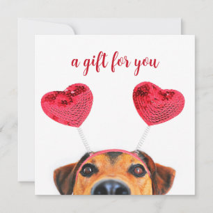 Carte cadeau pour le chien de la Saint Valentin jo