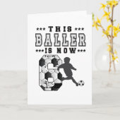 Carte Cadeau pour les 6 ans d'un joueur de football âgé  (Fleur jaune)