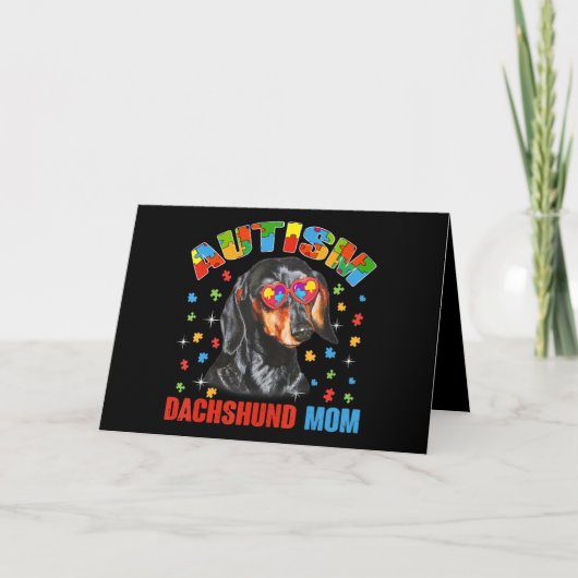 Carte Cadeau pour maman de chien amateur de dachshund mi (Devant)