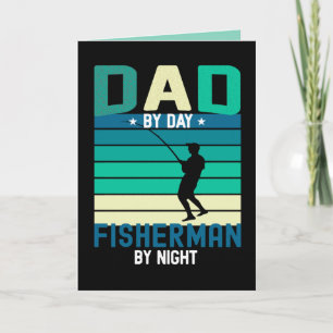 Carte Cadeau pour papa pêcheur; poisson; pêcheur; père;