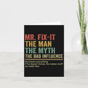 Carte Cadeau pour papa surnom de papa tee M. Fix-it papa