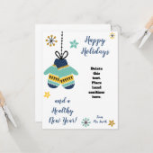 Carte cadeau pour un séjour sain Mittens Sanitizer (Devant/Arrière en situation)