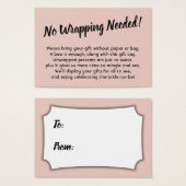 Carte Cadeau Primaire Sans Enveloppement Douche Bl (Devant & derrière)