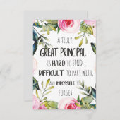 Carte Cadeau principal d'appréciation Décor de bureau pr (Devant / Derrière)