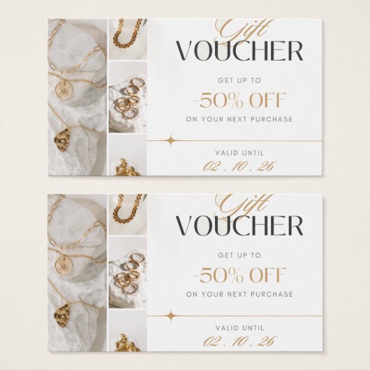 Carte Cadeau Profil Or (Devant & derrière)