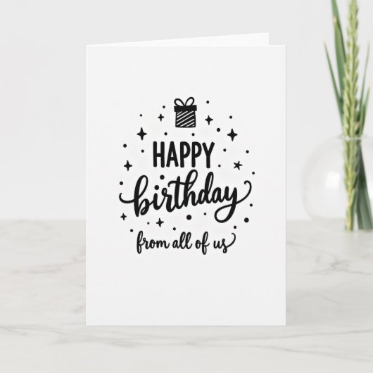 Carte cadeau rayée pour anniversaire (Devant)