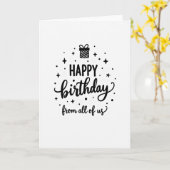 Carte cadeau rayée pour anniversaire (Fleur jaune)