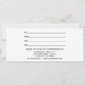 Carte Cadeau Red Bow Du Certificat Cadeau Chiropratique (Dos)