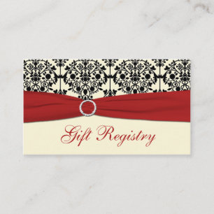 Carte cadeau Red, Cream et Black Damask