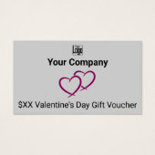 Carte cadeau Red Hearts Grey Valentine's Day (Devant)