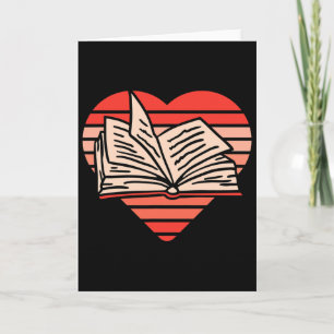 Carte Cadeau Rétro Livre Lecture Cœur Amour Pour Lui Ell
