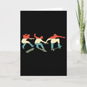 Carte Cadeau Rétro Skateboard Pour Skateboard