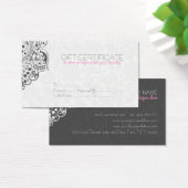 Carte cadeau réversible blanc et gris Damas (Bureau)