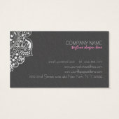 Carte cadeau réversible blanc et gris Damas (Dos)