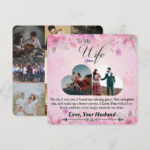 Carte Cadeau romantique pour elle, cadeau pour femme (Devant / Derrière)