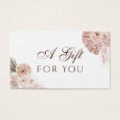 Carte cadeau rose Boho (Devant)