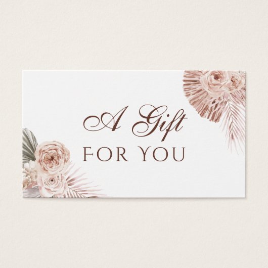 Carte cadeau rose Boho (Devant)