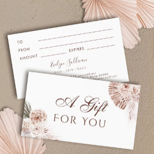 Carte cadeau rose Boho