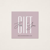 carte cadeau rose écriture typographique entrepris (Devant)
