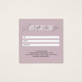 carte cadeau rose écriture typographique entrepris (Dos)