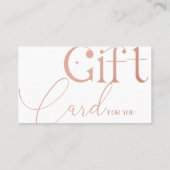 Carte cadeau rose Gold (Dos)