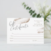 Carte cadeau rose Gold Beige Business (Debout devant)