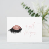Carte Cadeau Rose Gold Glitter Eye (Debout devant)