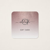 Carte cadeau rose Gold Parties scintillant Hair Sa (Devant)