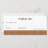 Carte Cadeau Rose mexicain d'or (Dos)