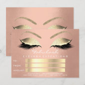 Carte cadeau Rose Rose Gold Blush Skinny Eyes (Devant / Derrière)