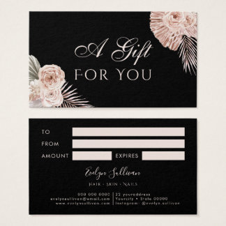 Carte cadeau rose tropicale