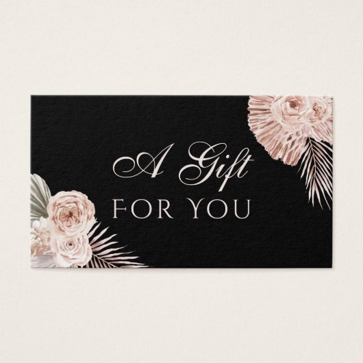 Carte cadeau rose tropicale (Devant)