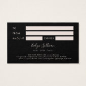 Carte cadeau rose tropicale (Dos)