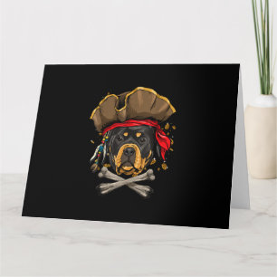 Carte Cadeau Rottweiler Pirate Chien Halloween Jolly Rog