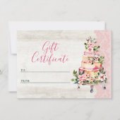 Carte cadeau Rustic Floral Cake Bakery (Devant)