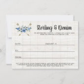 Carte cadeau Rustic Wood & Bohemian Arrow (Dos)