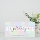 Carte cadeau salon arc-en-ciel Iridescendante tend (Debout devant)