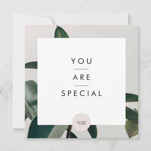 Carte cadeau Salon Ligne minimaliste moderne (Devant)