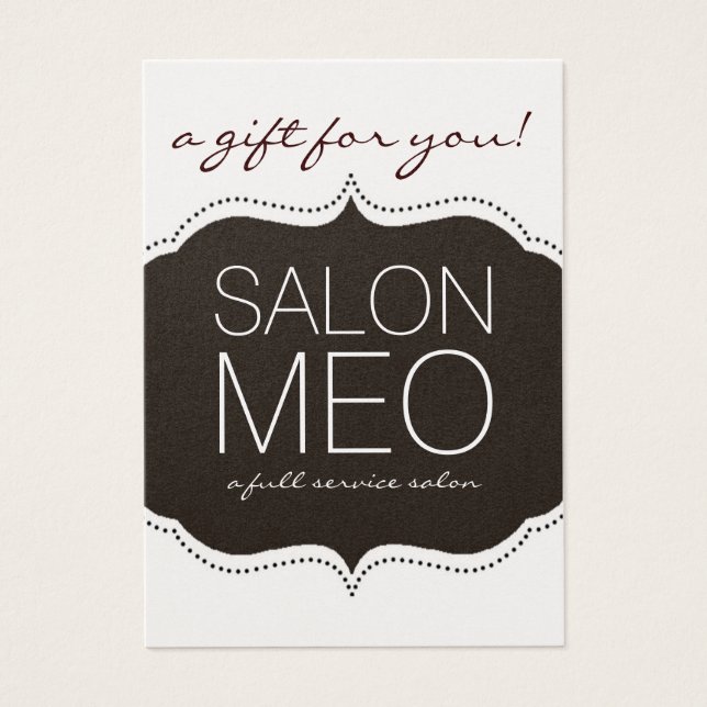 CARTE CADEAU SALON MEO (Devant)