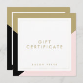 Carte Cadeau Salon Moderne Minimaliste (Devant / Derrière)