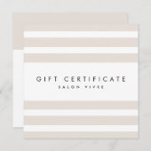 Carte Cadeau Salon Moderne Minimaliste (Devant / Derrière)