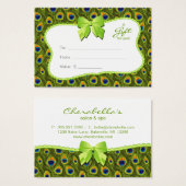 Carte cadeau Salon Spa Saint Valentin Peacock Anim (Devant & derrière)