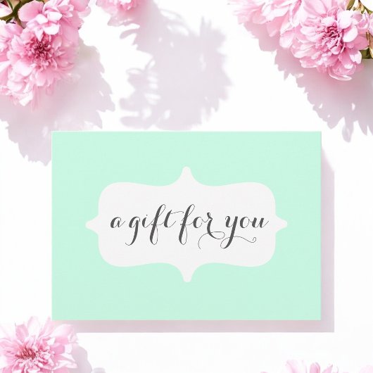 Carte Cadeau Salon Vert Menthe Pastel