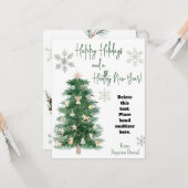 Carte cadeau Sanitizer à la main pour un arbre de  (Devant/Arrière en situation)