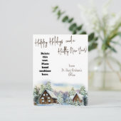 Carte cadeau Sanitizer Hiver Vacances Saines (Debout devant)